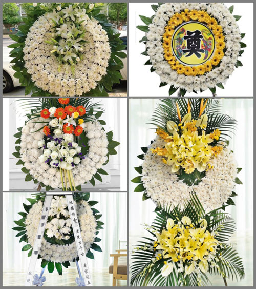 山东济宁鱼台县鱼城镇双东村花圈速递